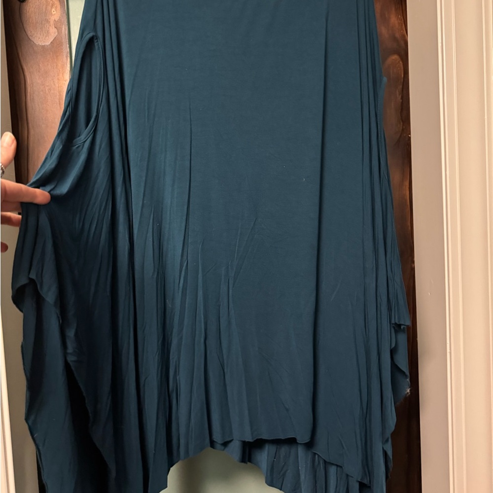 Piko 1988 High-Low Skirt in Deep Teal